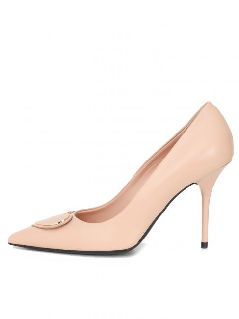 Scarpa d&eacute;collet&eacute; alta in nappa  nude - Scarpe Donna