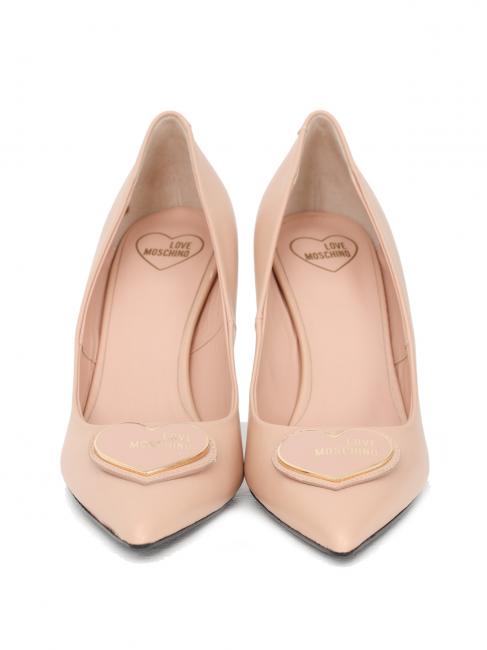 Scarpa d&eacute;collet&eacute; alta in nappa  nude - Scarpe Donna