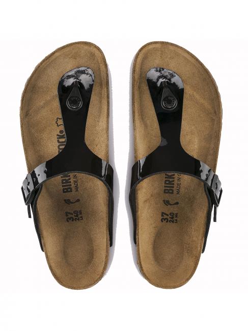 GIZEH Infradito in Birko-Flor vernice black - Scarpe Unisex