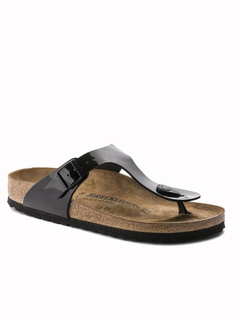 GIZEH Infradito in Birko-Flor vernice black - Scarpe Unisex