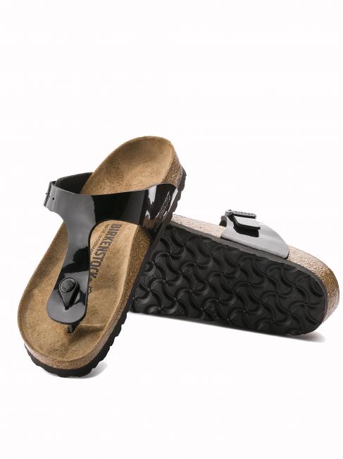 GIZEH Infradito in Birko-Flor vernice black - Scarpe Unisex