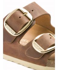 BIRKENSTOCK ARIZONA BIG BUCKLE Sandalo in pelle oliata cognac - Scarpe Unisex - 6