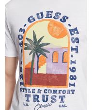 GUESS PALM WINDOW T-shirt con stampa purwhite - T-shirt Uomo - 3