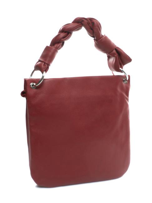 CHARLIZE Borsa a mano in pelle con tracolla carminio - Borse Donna