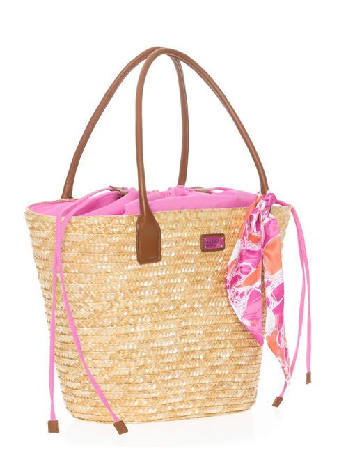 SEASHELL STRAW Borsa a spalla pink bubble - Borse Donna