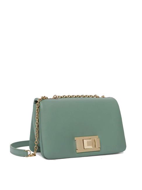 LULU Borsa a tracolla pelle vitello mineral green - Borse Donna