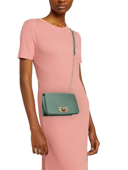 LULU Borsa a tracolla pelle vitello mineral green - Borse Donna