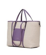 GIANNI CHIARINI SUPERLIGHT Shopping bag in paglia e pelle var.glicine - Borse Donna - 3