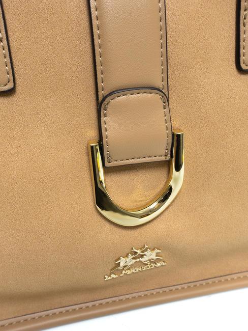 GISELA Satchel bag con fibbia beige - Borse Donna