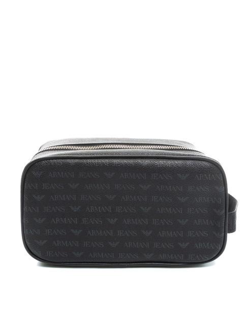 LOGO PRINT Beauty grande con polsierina nero - Beauty Case