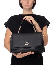 TWINSET TORCHON Borsa a mano con tracolla nero - Borse Donna - 4