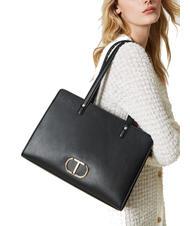 TWINSET OVAL T Borsa a spalla con tracolla nero - Borse Donna - 5