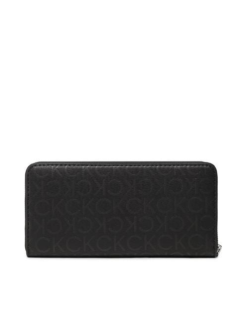 CK MUST EPI MONO Portafoglio grande zip around blackmono - Portafogli Donna