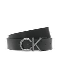 CALVIN KLEIN CK METAL BOMBE REV Cintura in pelle double face - Cinture