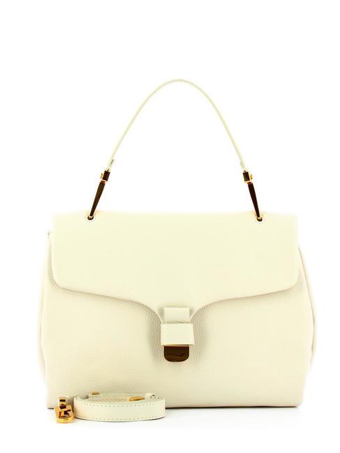 NEOFIRENZE SOFT Borsa satche pelle martellata coconut milk - Borse Donna