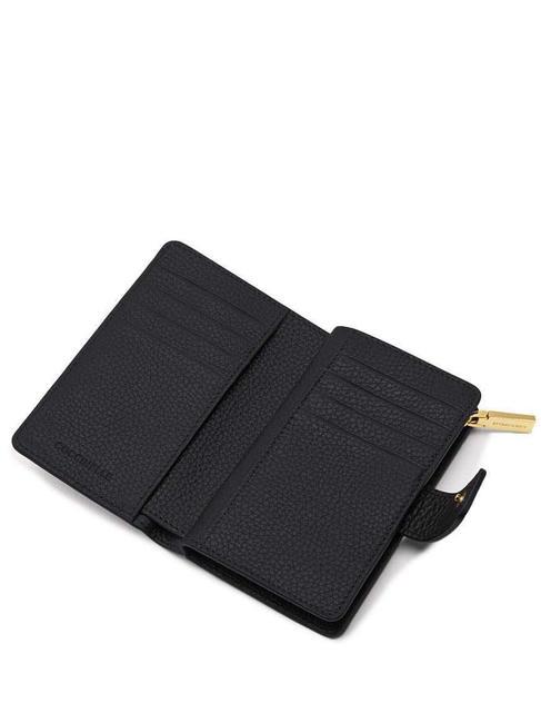 METALLIC SOFT Portafoglio Medio in pelle Nero - Beauty Case