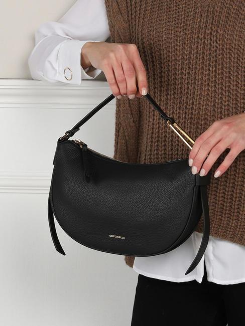 PRISCILLA Sacca con tracolla, in pelle Nero - Borse Donna