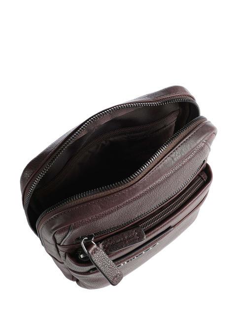 PAAVO Borsello porta iPad Mini, in pelle MORO - Tracolle Uomo