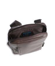 PIQUADRO PAN Borsello piccolo in pelle MORO - Tracolle Uomo - 4