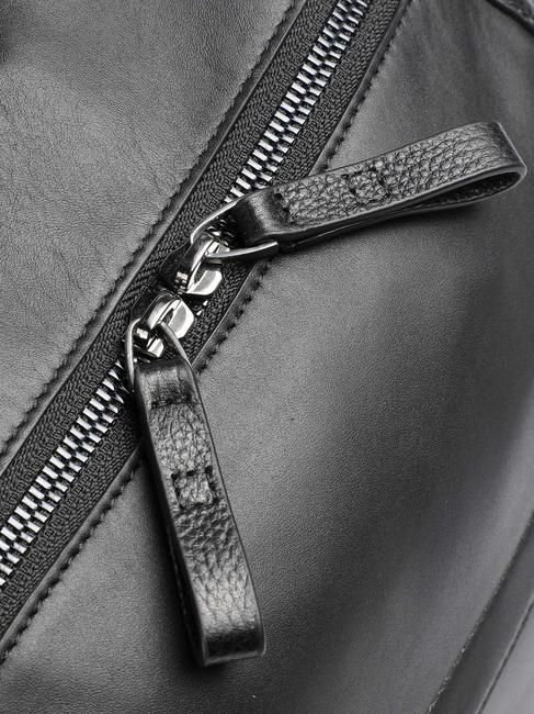 PAN Zaino in pelle porta pc 15" Nero - Zaini da lavoro porta PC