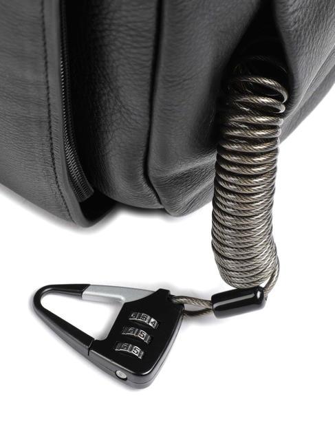 AKRON Zaino in pelle antifurto, porta pc 15" Nero - Zaini da lavoro porta PC