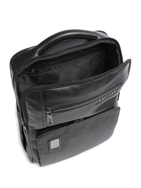 AKRON Zaino in pelle antifurto, porta pc 15" Nero - Zaini da lavoro porta PC