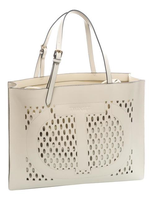 WINDOW OVAL T Borsa shopper con pochette avorio - Borse Donna