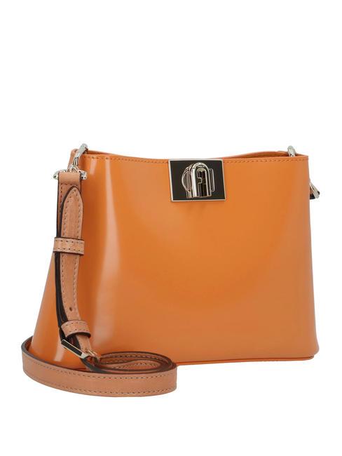 FLEUR Borsa tracolla piccola pelle vitello marmalade - Borse Donna
