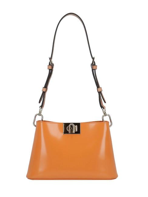 FLEUR Borsa tracolla piccola pelle vitello marmalade - Borse Donna