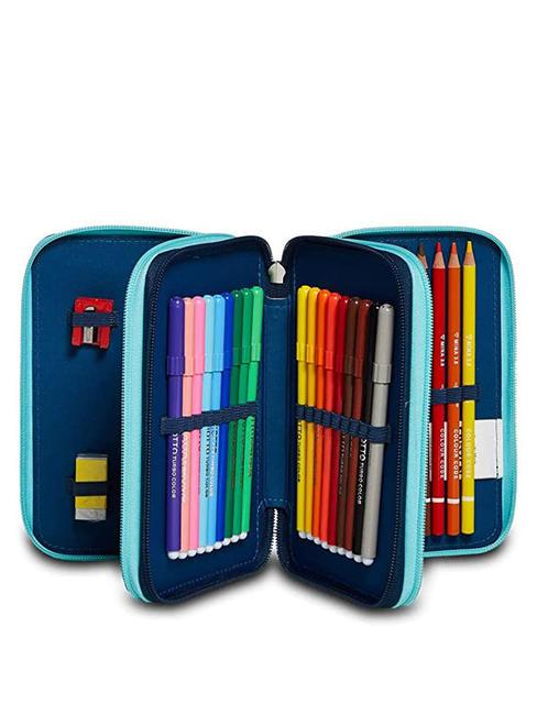 BELIEVE IN YOURSELF Astuccio con kit scuola tardis blue - Astucci e Accessori
