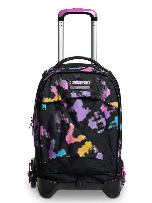MELT GIRL JACK Zaino trolley sganciabile 3 ruote Nero - Zaini con carrello