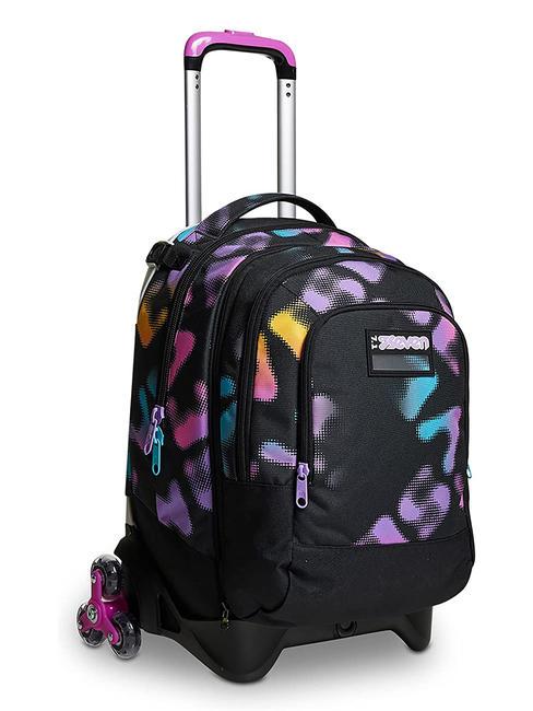 MELT GIRL JACK Zaino trolley sganciabile 3 ruote Nero - Zaini con carrello