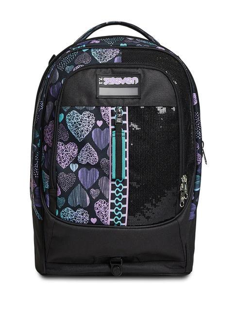 PATCHYHEART GIRL JACK Zaino trolley sganciabile 2 ruote Nero - Zaini con carrello