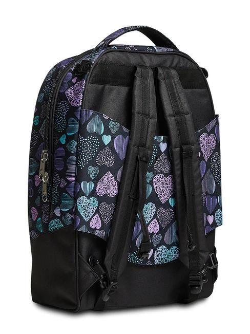 PATCHYHEART GIRL JACK Zaino trolley sganciabile 2 ruote Nero - Zaini con carrello