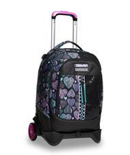 SEVEN PATCHYHEART GIRL JACK Zaino trolley sganciabile 2 ruote Nero - Zaini con carrello - 4