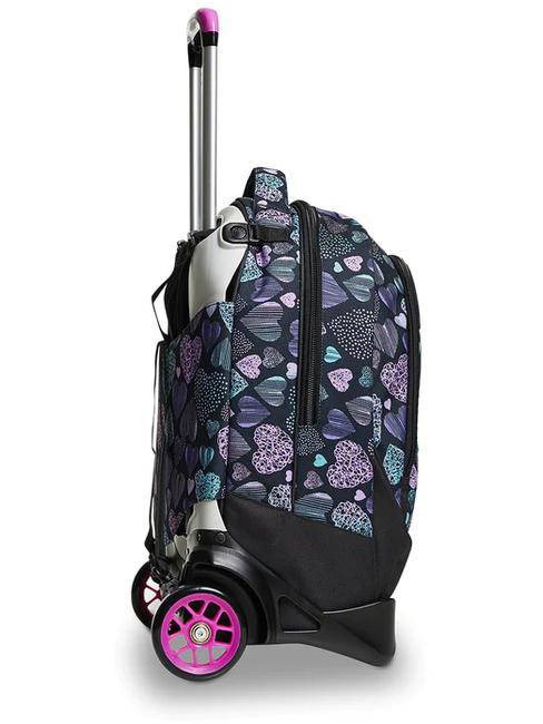 PATCHYHEART GIRL JACK Zaino trolley sganciabile 2 ruote Nero - Zaini con carrello
