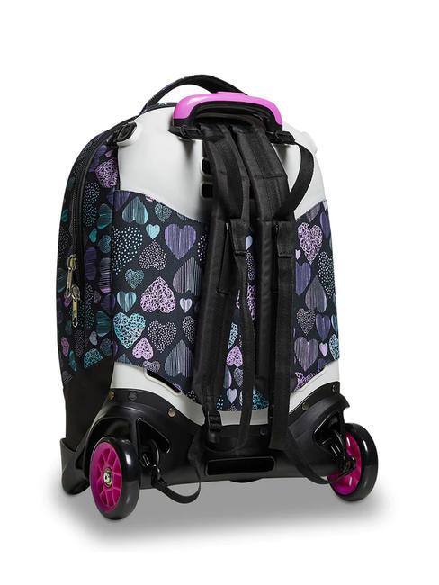 PATCHYHEART GIRL JACK Zaino trolley sganciabile 2 ruote Nero - Zaini con carrello