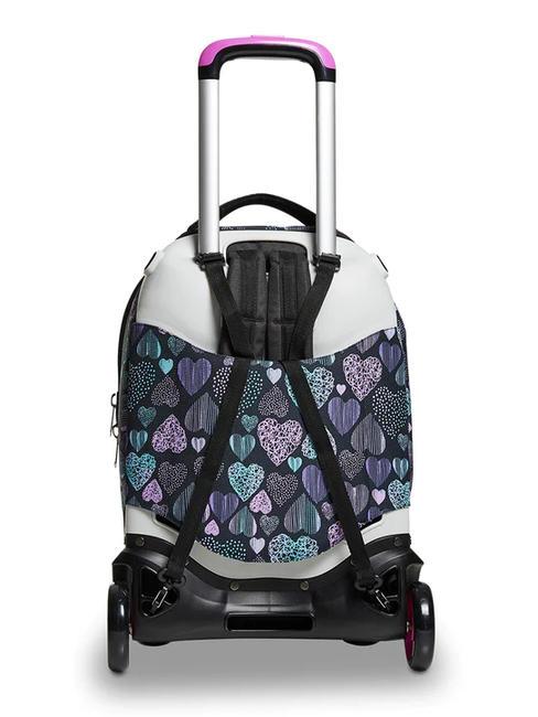 PATCHYHEART GIRL JACK Zaino trolley sganciabile 2 ruote Nero - Zaini con carrello