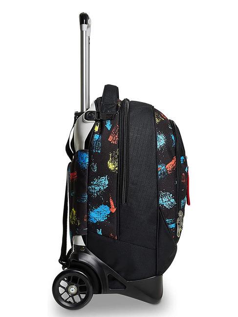 SCRATCH BOY JACK Zaino trolley sganciabile 2 ruote Nero - Zaini con carrello