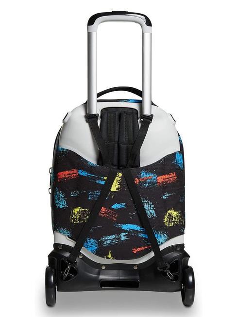 SCRATCH BOY JACK Zaino trolley sganciabile 2 ruote Nero - Zaini con carrello