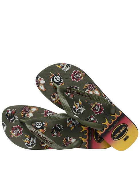 TOP TRIBO Infradito black/moss - Scarpe Uomo