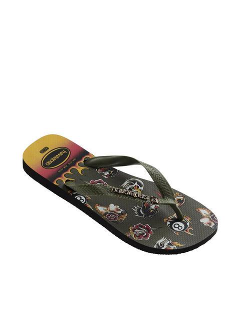 TOP TRIBO Infradito black/moss - Scarpe Uomo