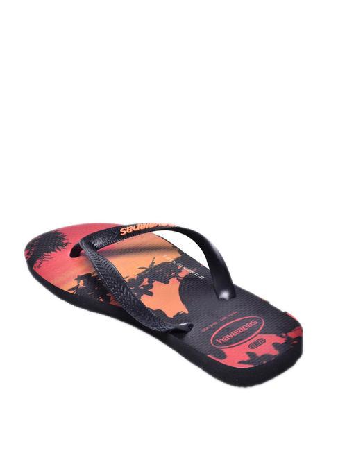 HYPE Infradito black/black/ begonia orange - Scarpe Uomo