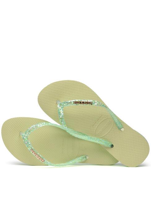 SLIM GLITTER FLOURISH Infradito in gomma green garden - Scarpe Donna