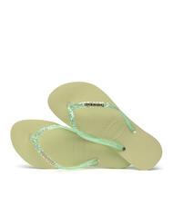 HAVAIANAS SLIM GLITTER FLOURISH Infradito in gomma green garden - Scarpe Donna - 4