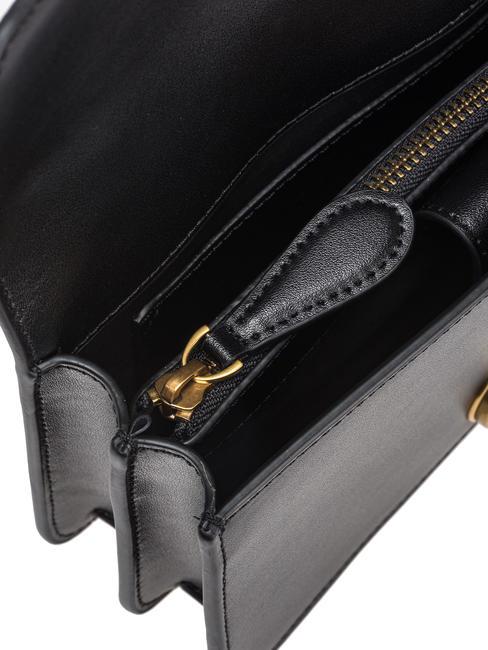 LOVE ONE MINI Borsa mini in pelle di vitello nero-antique gold - Borse Donna