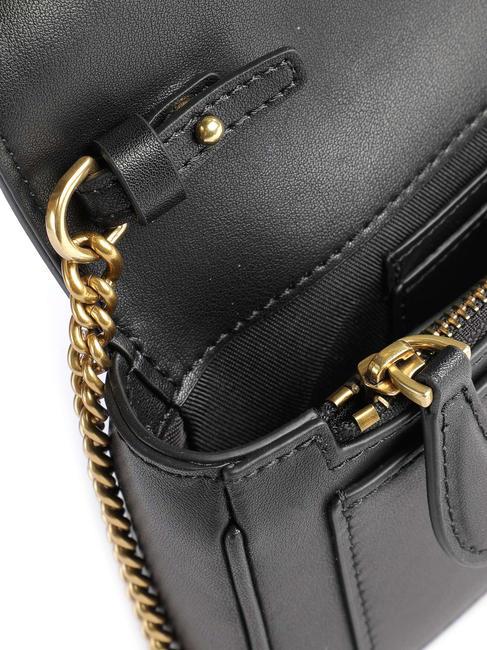 LOVE ONE POCKET Borsa in pelle nero-antique gold - Borse Donna