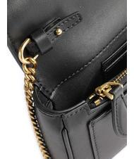 PINKO LOVE ONE POCKET Borsa in pelle nero-antique gold - Borse Donna - 3