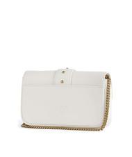 PINKO LOVE ONE POCKET Borsa in pelle bianco seta-antique gold - Borse Donna - 2