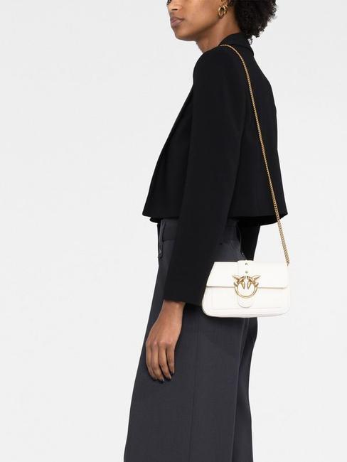 LOVE ONE POCKET Borsa in pelle bianco seta-antique gold - Borse Donna
